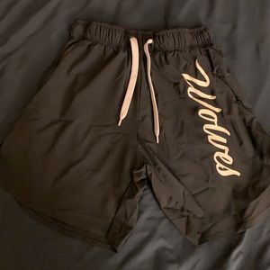 Darc Sport Cursive Wolves Shorts (Black)
